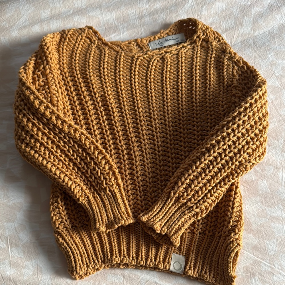 I DIg Denim Kids Mustard Knit Sweater
